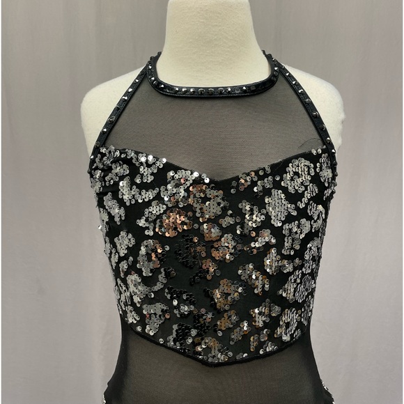 A Wish Come true silver black dance mesh costume S - Picture 16 of 16